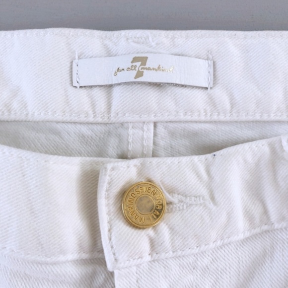 7 For All Mankind Women's Ripped Tapered Jeans 31 - Picture 4 of 6